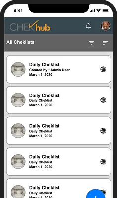 CheckHub app screen