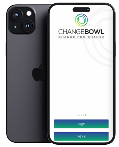 Change Bowl mobile app sign-in screen